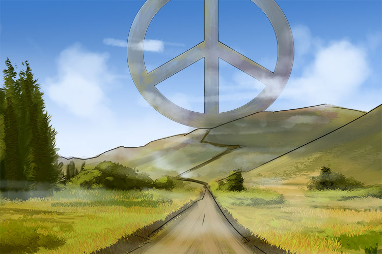 Peace is at the end of the path (paz)